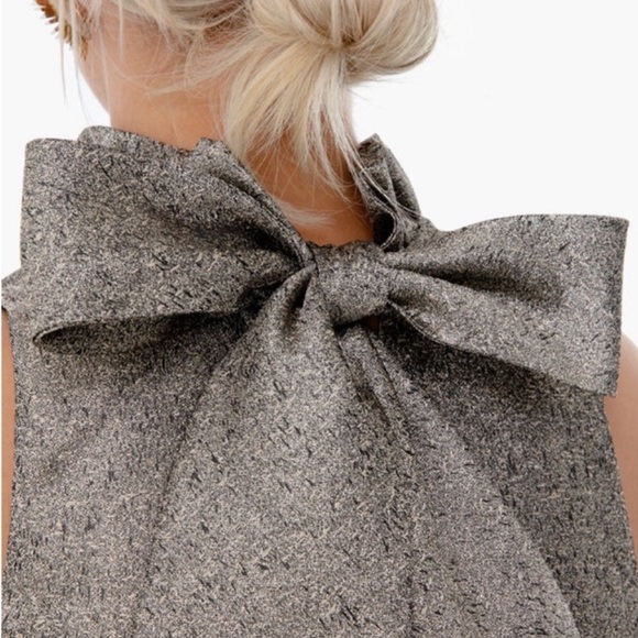 Tuckernuck Pomander Place Gold Glitter Metallic Mason Blouse New Size XS - Picture 4 of 12